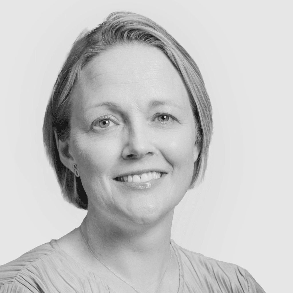 Black and white headshot of Chief Risk Officer - Helen Martin.